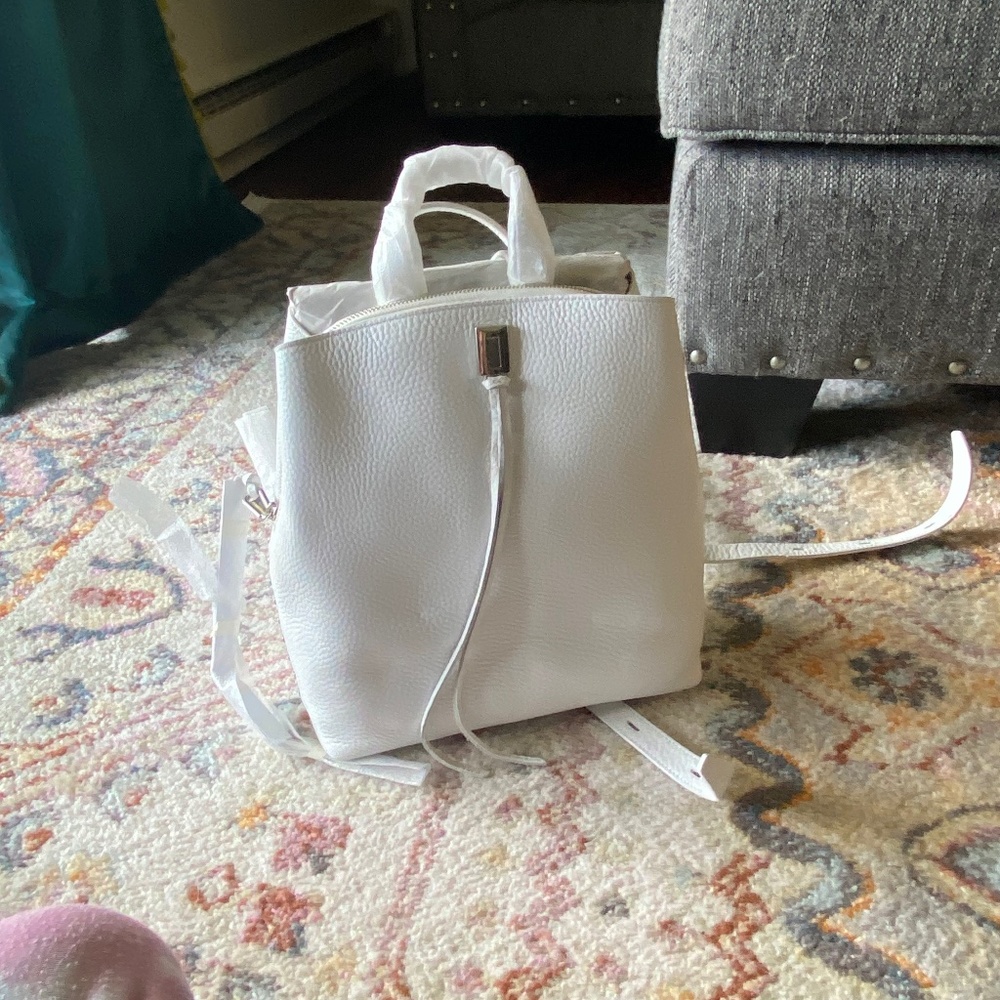 Rebecca Minkoff white leather back pack/ purse